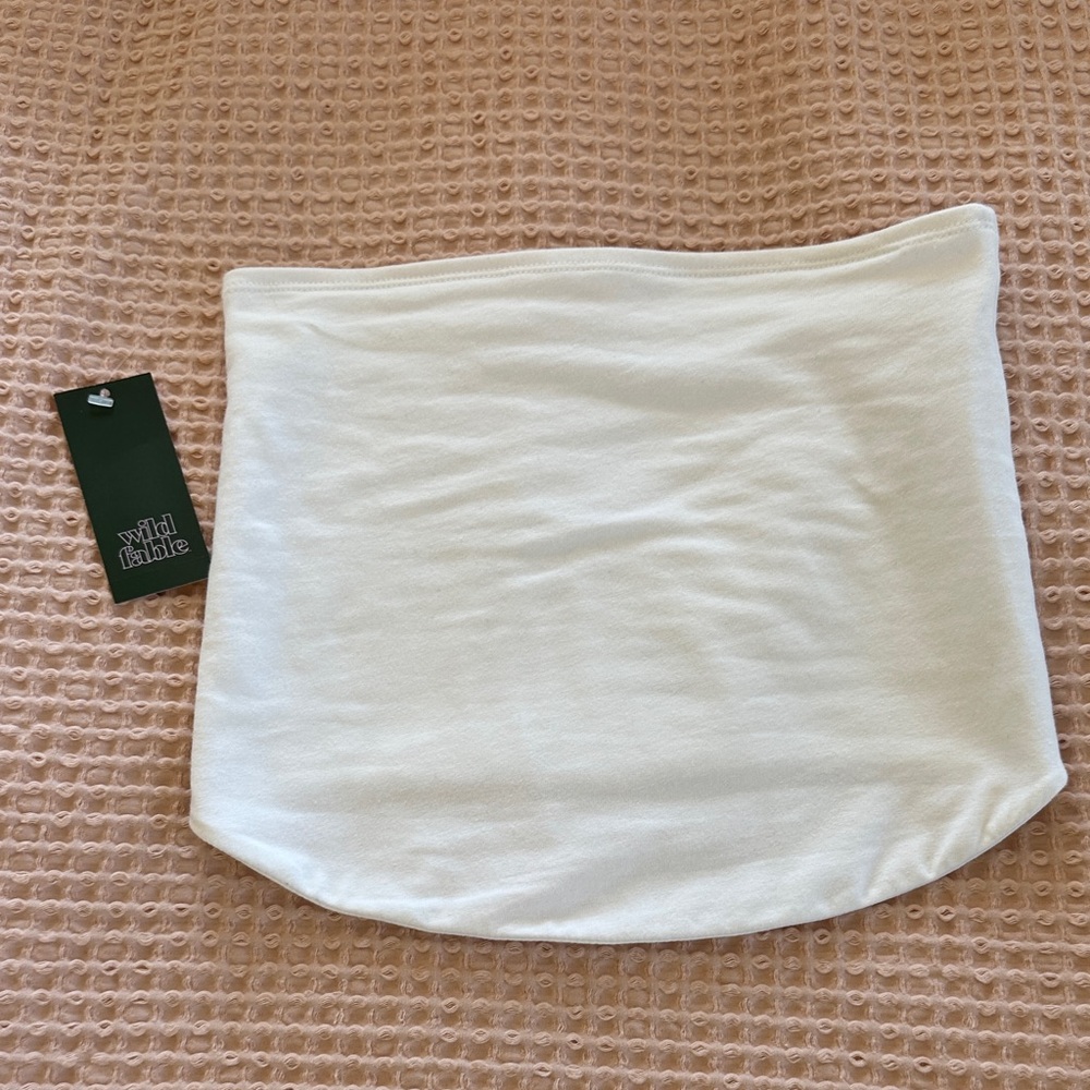 NWT Wild Fable White Bandeau Crop Top